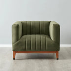 OLIVE LUXE CHANNEL TUFTED ACCENT CHAIR