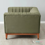 OLIVE LUXE CHANNEL TUFTED ACCENT CHAIR