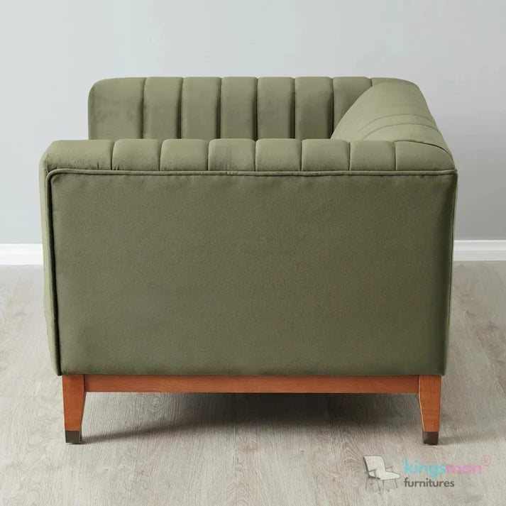 OLIVE LUXE CHANNEL TUFTED ACCENT CHAIR