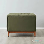 OLIVE LUXE CHANNEL TUFTED ACCENT CHAIR