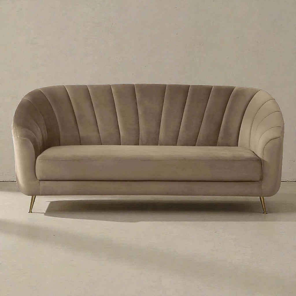 OPAL MODERN UPHOLSTERED SOFA WITH METAL LEGS
