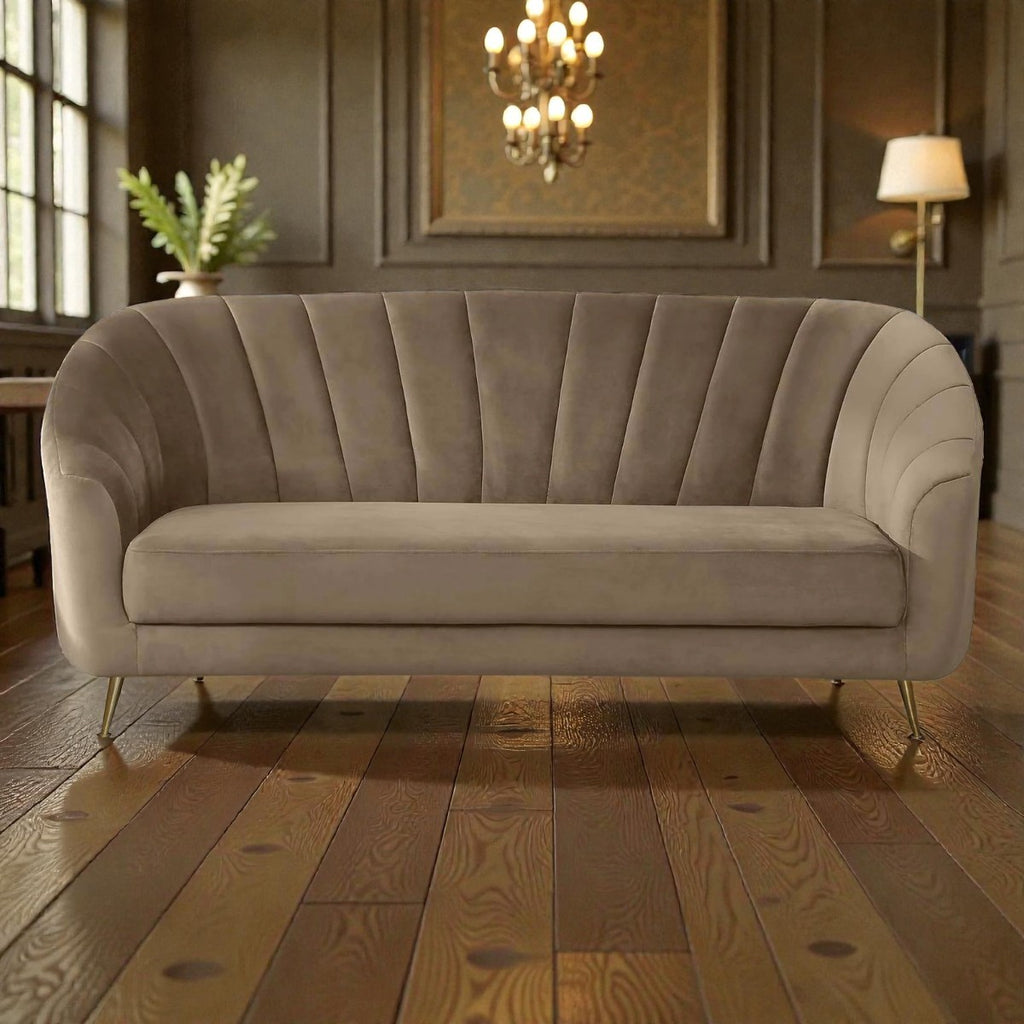OPAL MODERN UPHOLSTERED SOFA WITH METAL LEGS