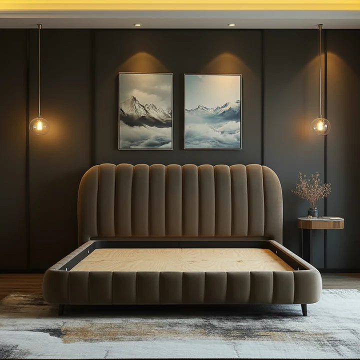 OSLO CURVE LUXURY UPHOLSTERED BED