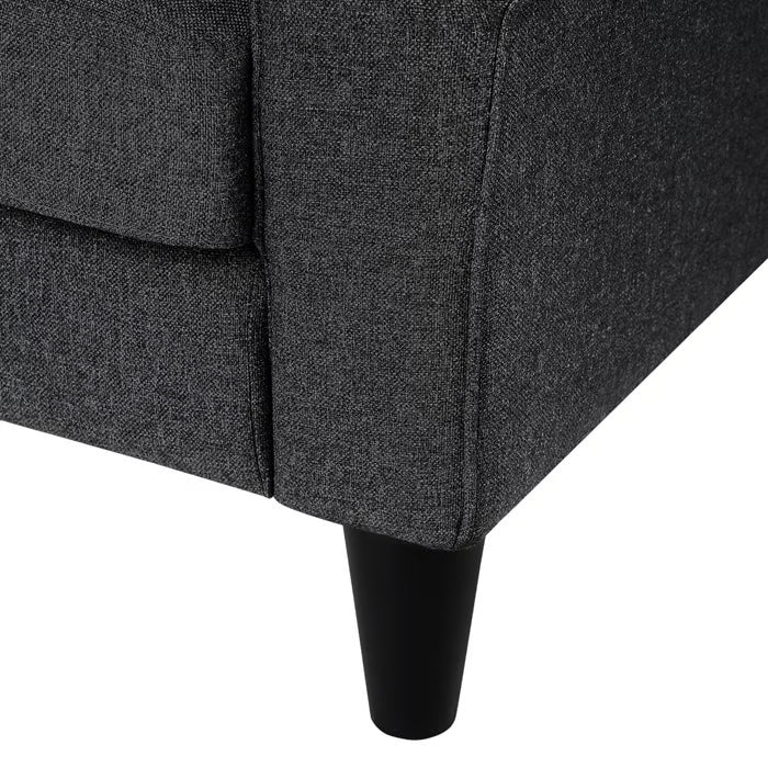 OSLO URBAN GREY FABRIC THREE SEATHER SOFA
