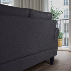 OSLO URBAN GREY FABRIC THREE SEATHER SOFA