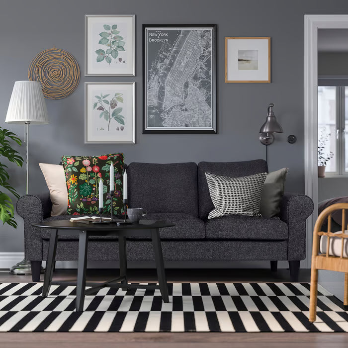 OSLO URBAN GREY FABRIC THREE SEATHER SOFA