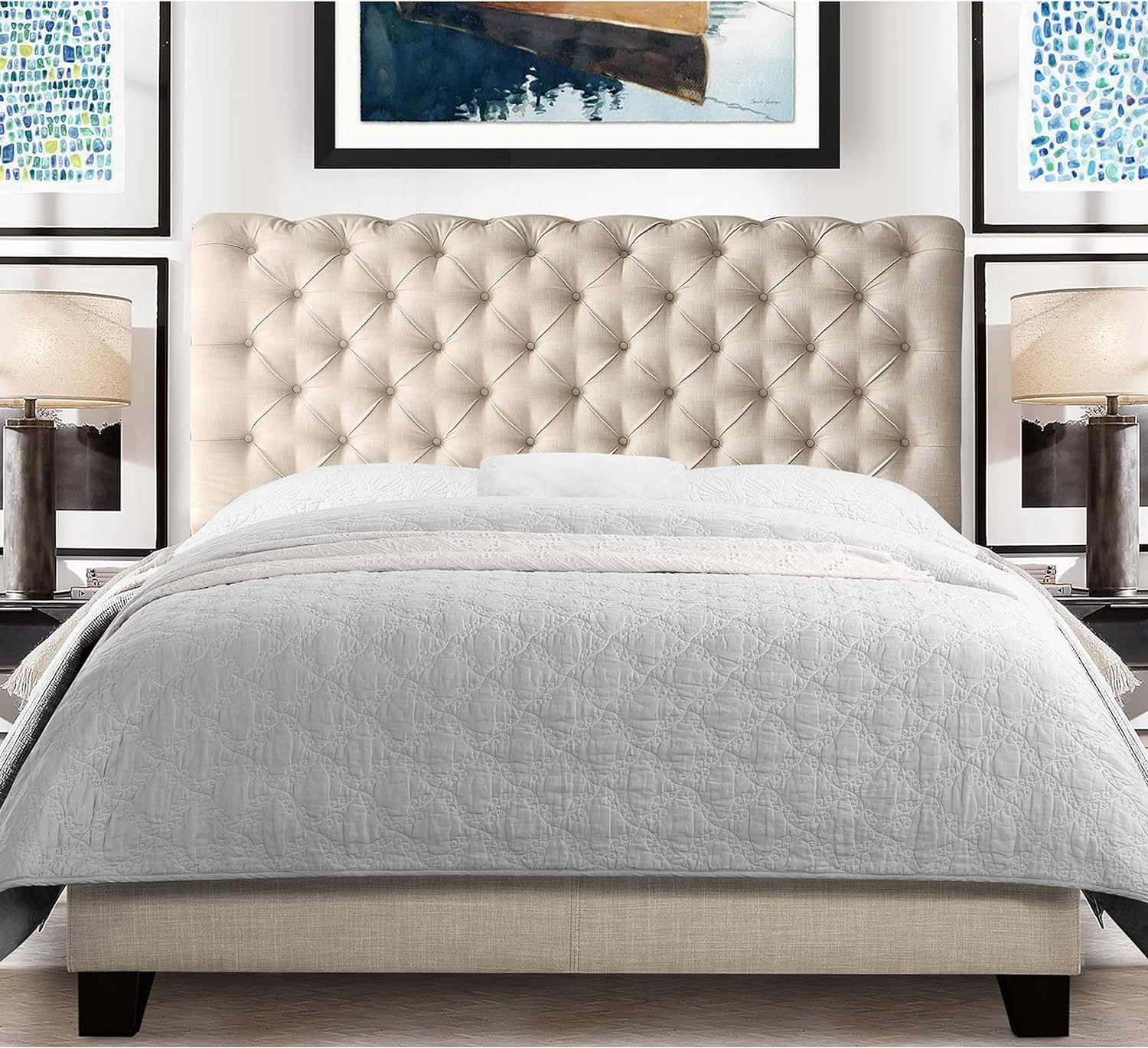 REGAL TUFT LUXUARY UPHOLSTERED BED