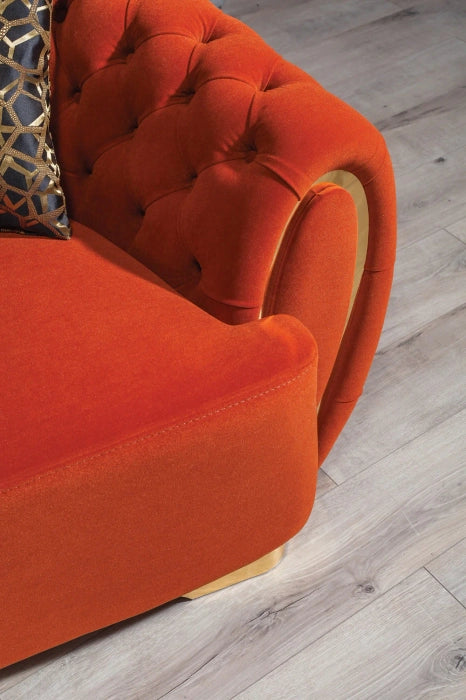 REGALIA TUFTED VELVET SOFA 3 SEATER