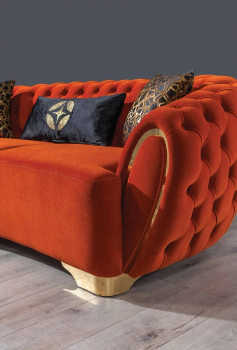 REGALIA TUFTED VELVET SOFA 3 SEATER