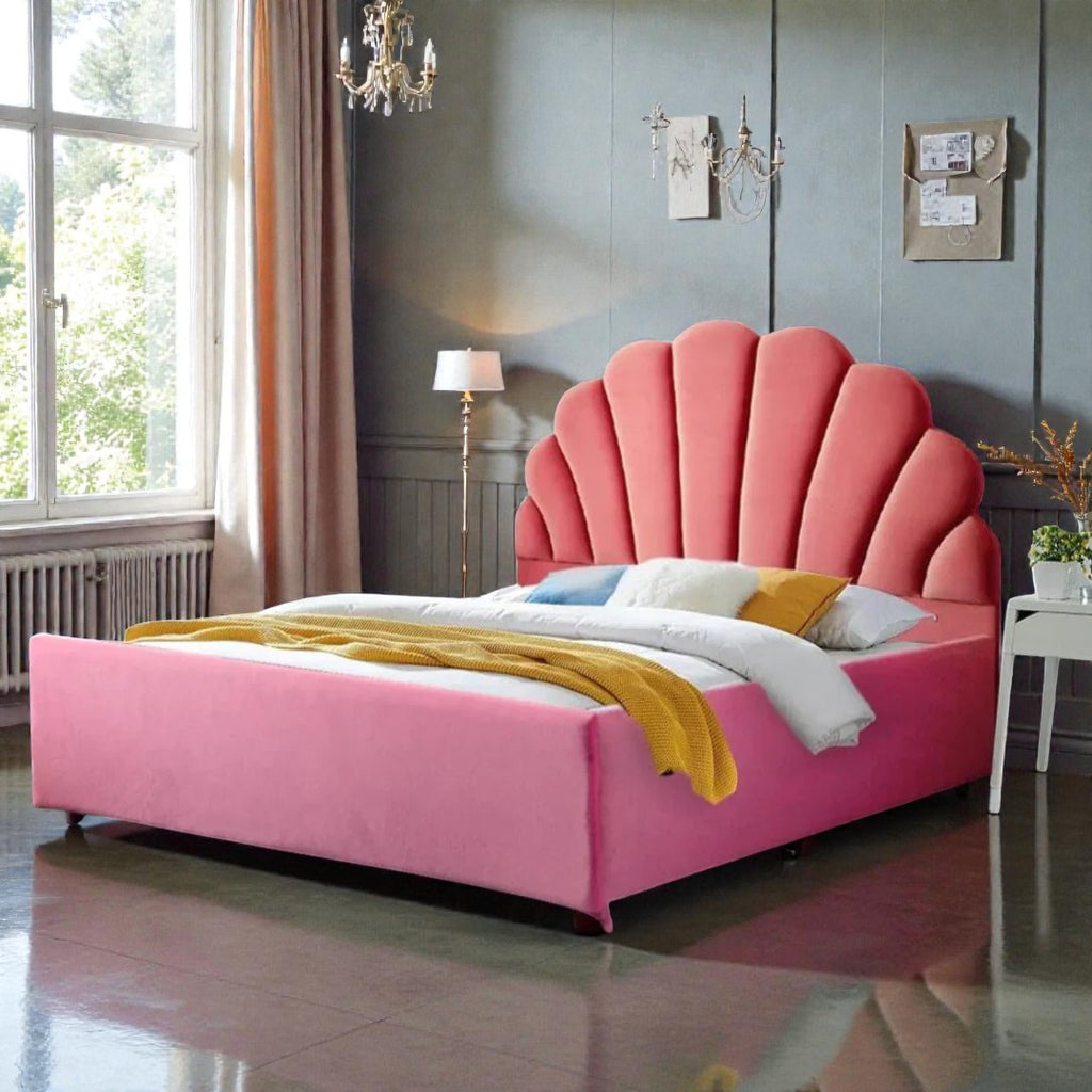 ROSELLE SHELL LUXURY UPHOLSTERED BED