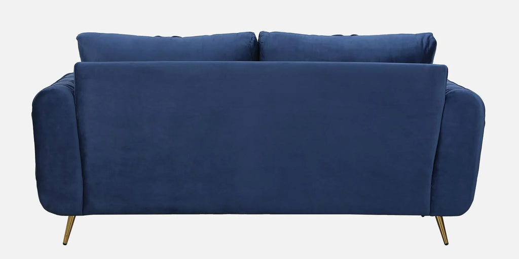 ROYAL AZURE TUFTED VELVET 3-SEATER SOFA
