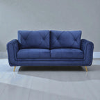 ROYAL AZURE TUFTED VELVET 3-SEATER SOFA