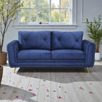 ROYAL AZURE TUFTED VELVET 3-SEATER SOFA