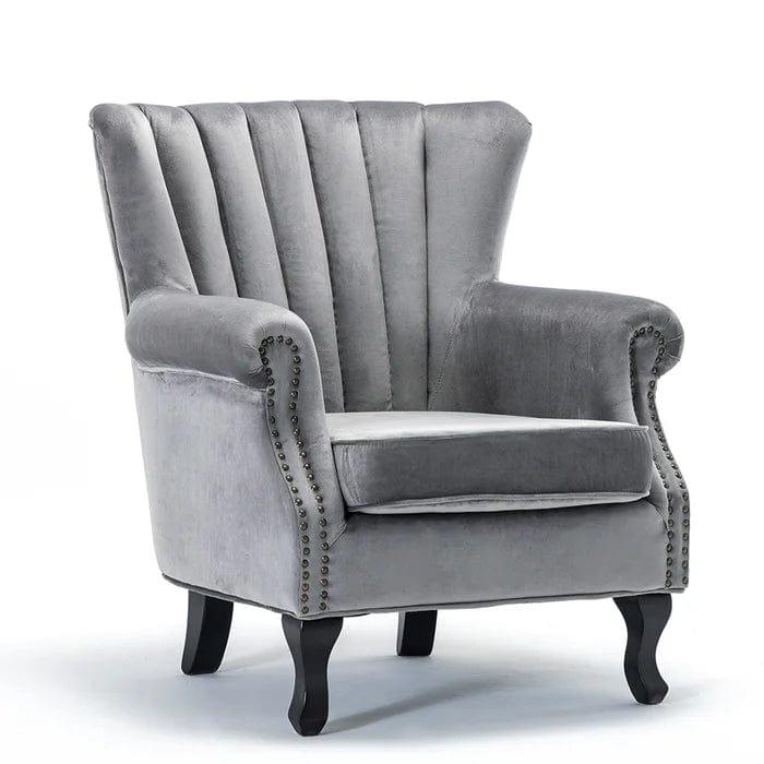 ROYAL COMFORT VELVET WING CHAIR
