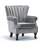 ROYAL COMFORT VELVET WING CHAIR