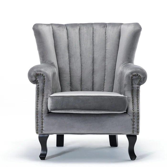 ROYAL COMFORT VELVET WING CHAIR