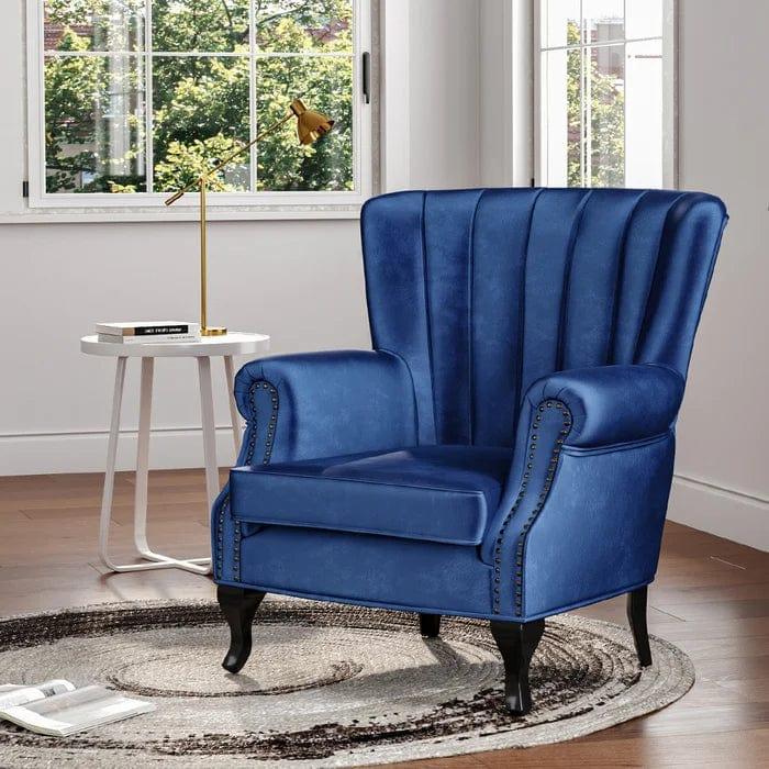 ROYAL COMFORT VELVET WING CHAIR