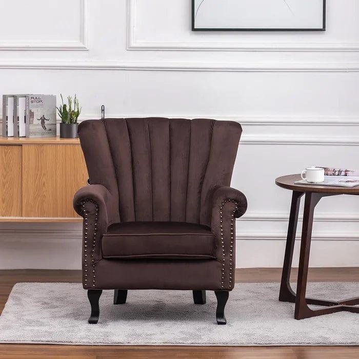 ROYAL COMFORT VELVET WING CHAIR