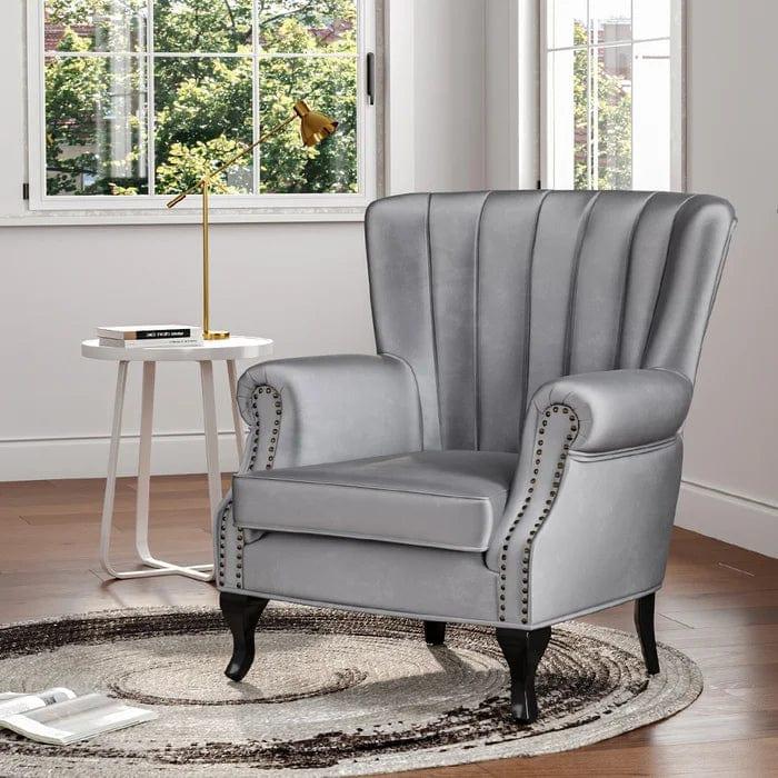 ROYAL COMFORT VELVET WING CHAIR