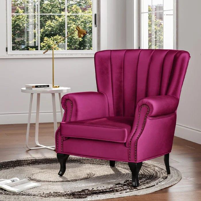 ROYAL COMFORT VELVET WING CHAIR