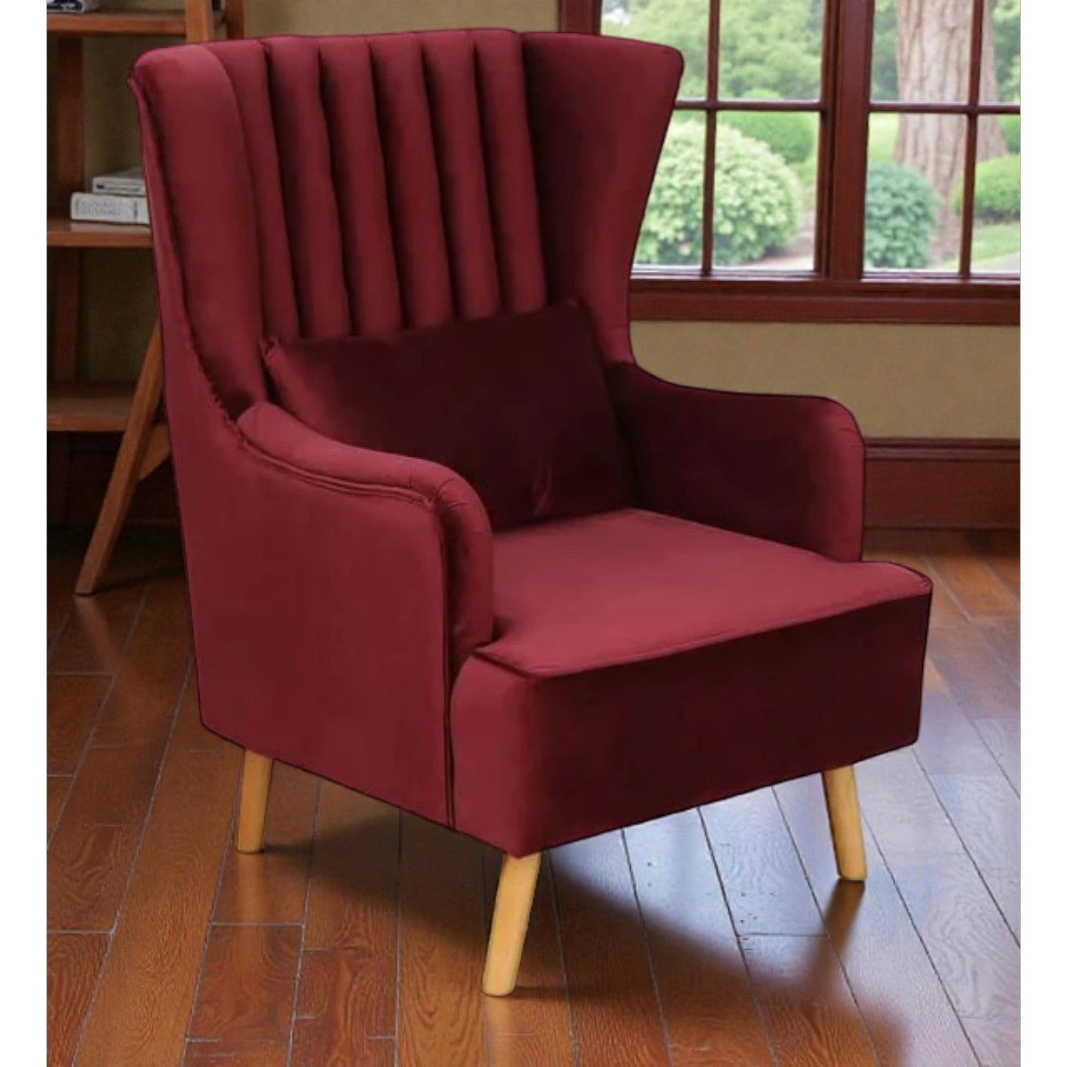 CRIMSON COMFORT WING CHAIR SET