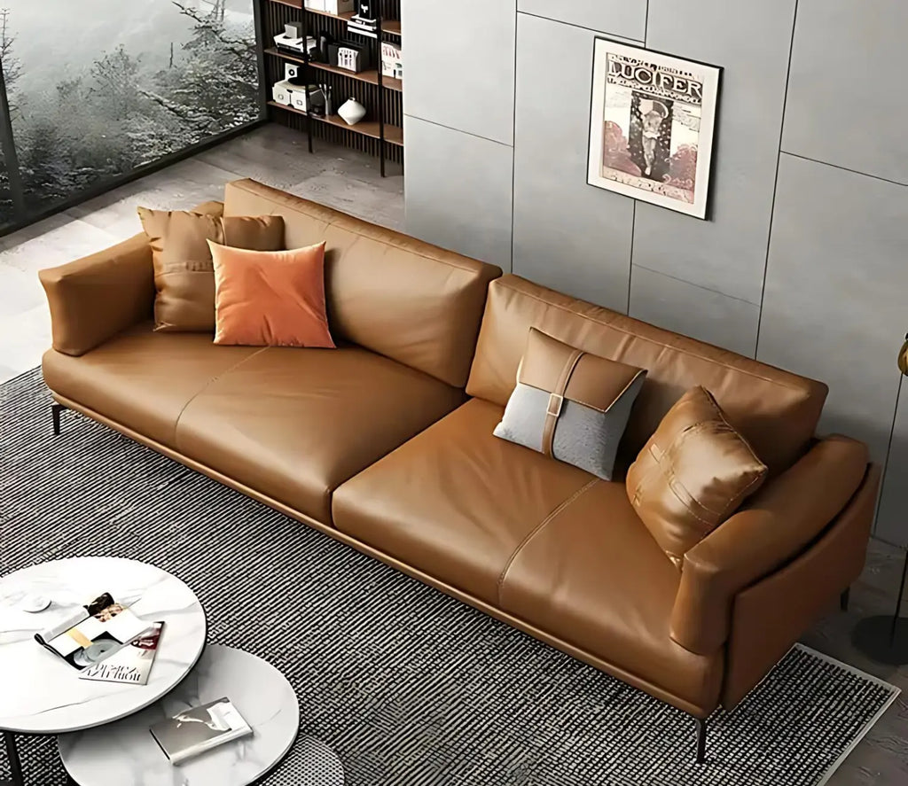 SADDLE LUXE LEATHER L-SHAPE SOFA