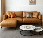 SADDLE LUXE LEATHER L-SHAPE SOFA