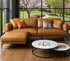 SADDLE LUXE LEATHER L-SHAPE SOFA
