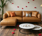 SADDLE LUXE LEATHER L-SHAPE SOFA
