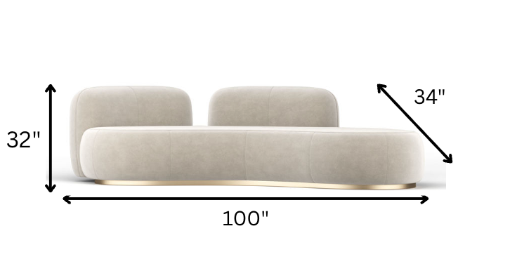 SCARLET WAVE SCULPT SOFA 3 SEATER