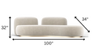 SCARLET WAVE SCULPT SOFA 3 SEATER