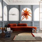 SCARLET WAVE SCULPT SOFA 3 SEATER