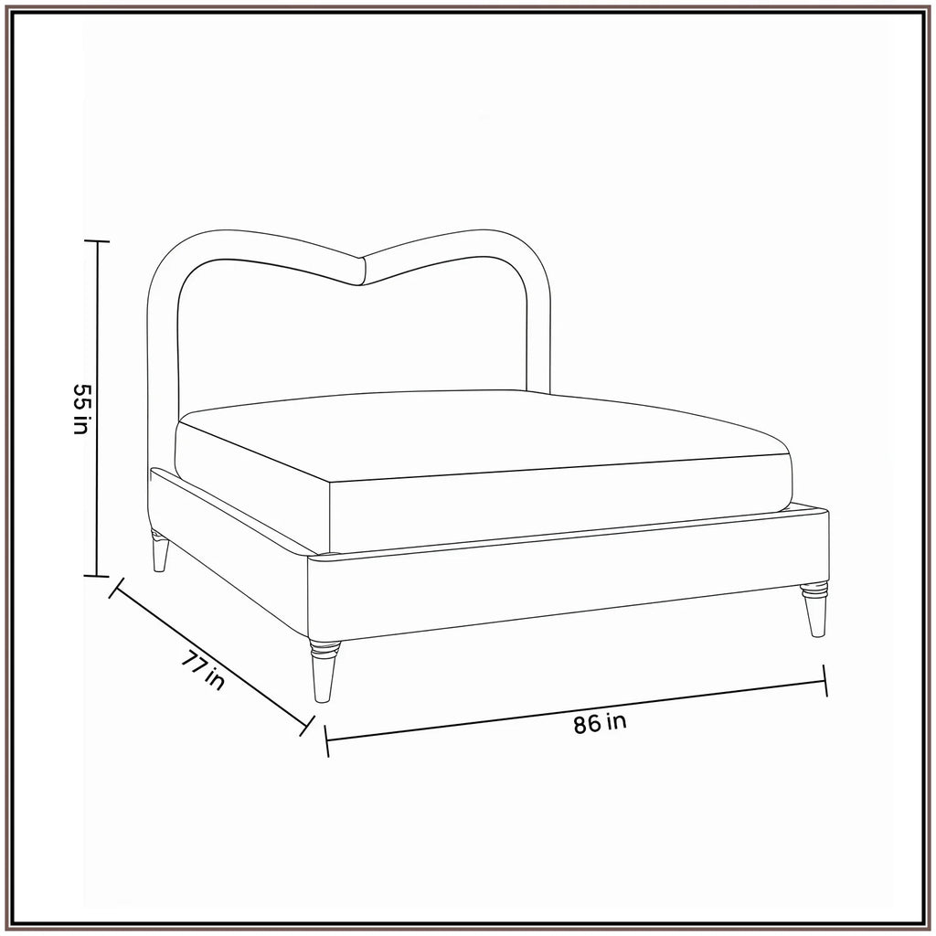 SERENE CURVE UPHOLSTERED BED SERENE