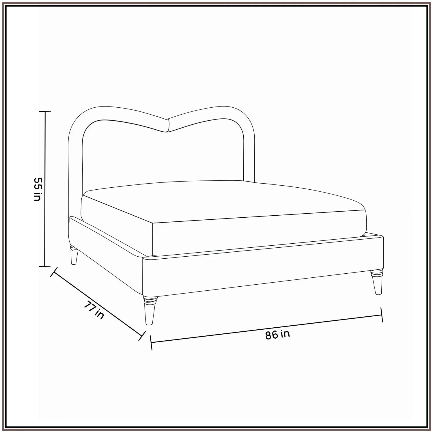 SERENE CURVE UPHOLSTERED BED SERENE