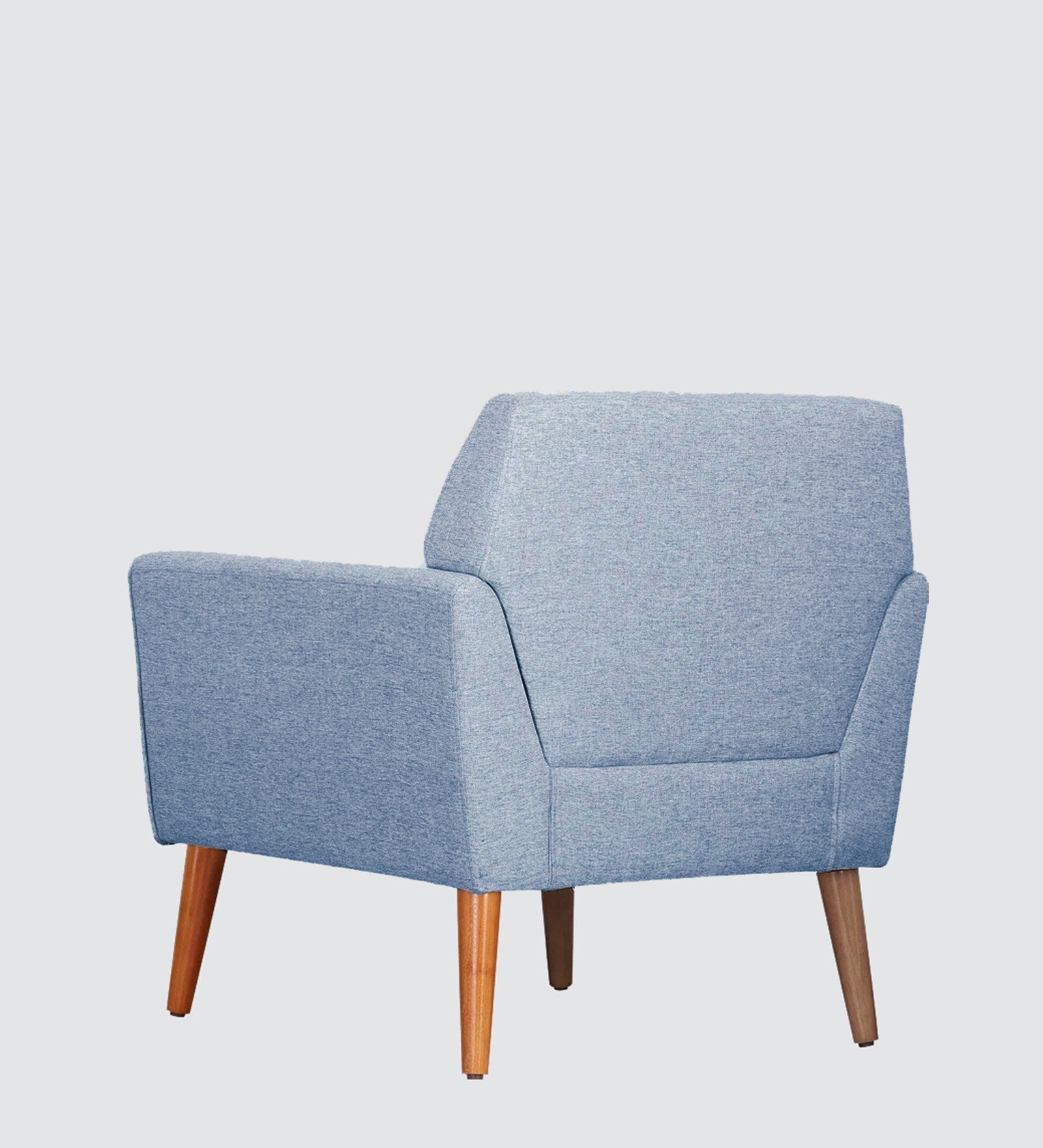 SKYLINE FABRIC ACCENT ARMCHAIR WITH WOODEN LEGS