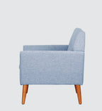 SKYLINE FABRIC ACCENT ARMCHAIR WITH WOODEN LEGS
