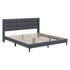 SLATE GRID UPHOLSTERED BED