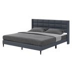 SLATE GRID UPHOLSTERED BED