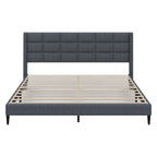 SLATE GRID UPHOLSTERED BED