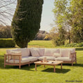 TEAKLINE UPHOLSTERED WOODEN SOFA