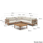 TEAKLINE UPHOLSTERED WOODEN SOFA