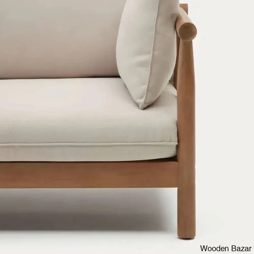 TEAKLINE UPHOLSTERED WOODEN SOFA