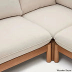 TEAKLINE UPHOLSTERED WOODEN SOFA
