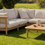 TEAKLINE UPHOLSTERED WOODEN SOFA