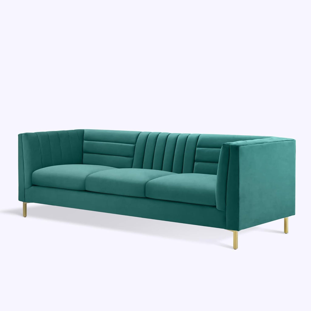 TEALCRAFT LINEAR CHANNEL UPHOLSTERED 3-SEATER SOFA