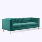 TEALCRAFT LINEAR CHANNEL UPHOLSTERED 3-SEATER SOFA