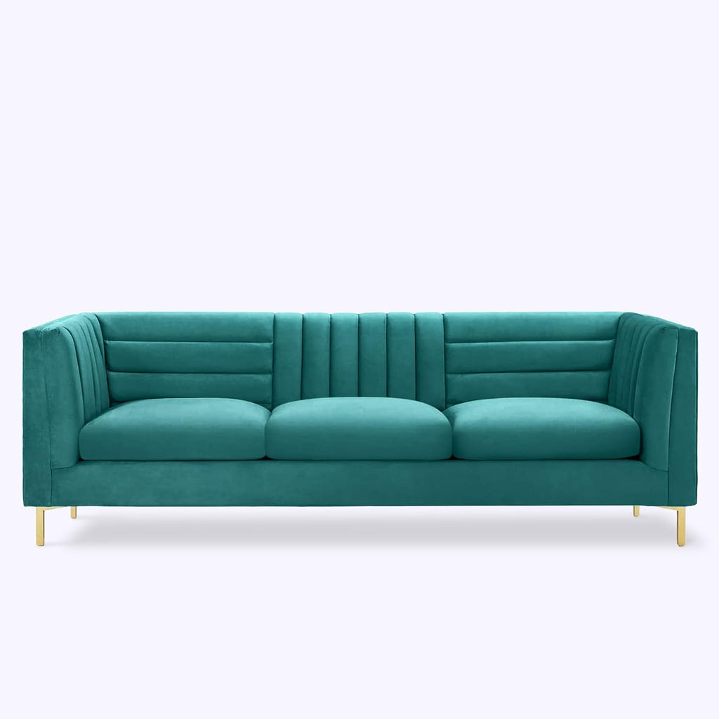 TEALCRAFT LINEAR CHANNEL UPHOLSTERED 3-SEATER SOFA