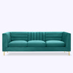 TEALCRAFT LINEAR CHANNEL UPHOLSTERED 3-SEATER SOFA
