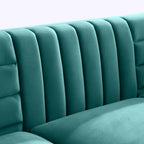 TEALCRAFT LINEAR CHANNEL UPHOLSTERED 3-SEATER SOFA