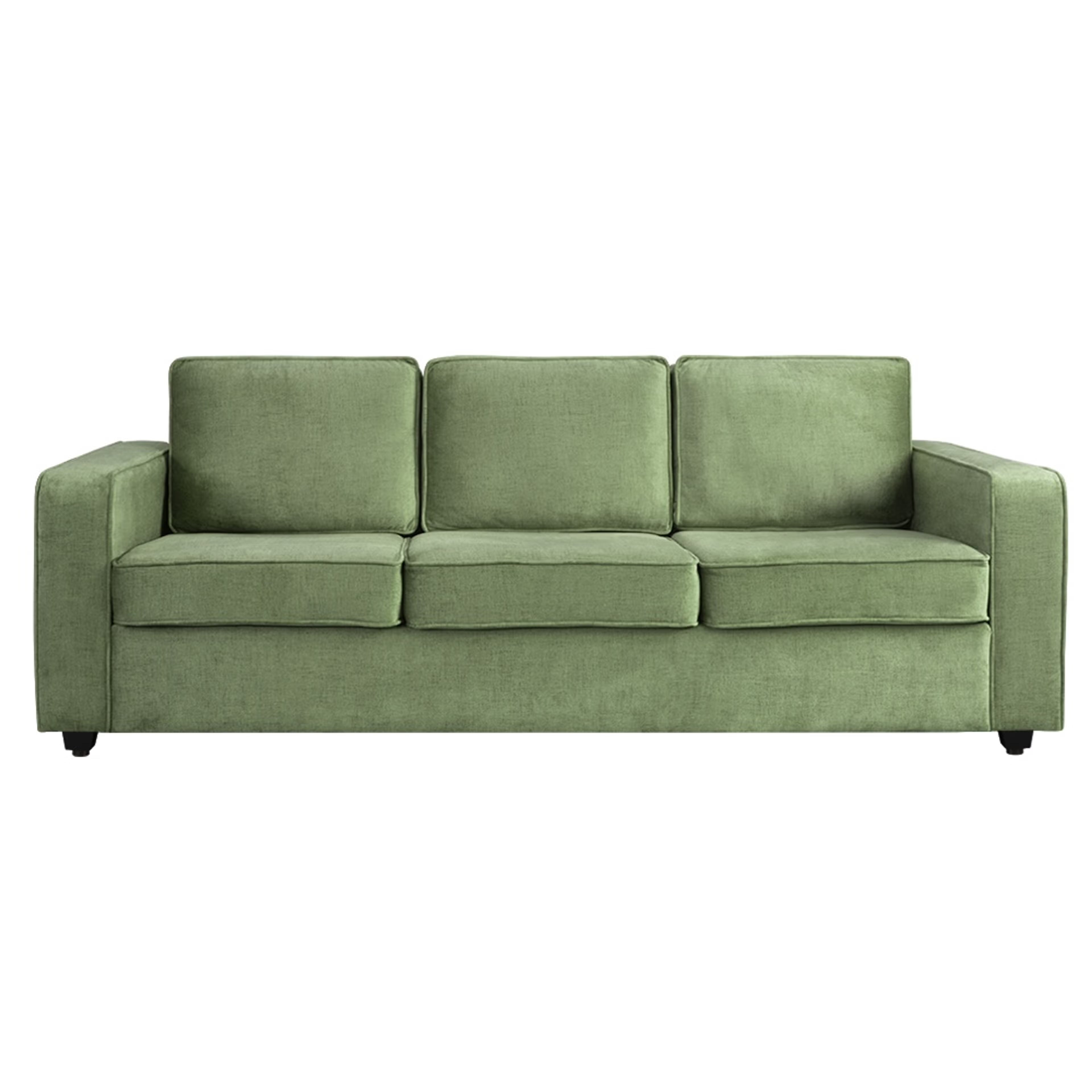 VERDE AXIS LUXURY 3-SEATER SOFA - WOODEN MANGO